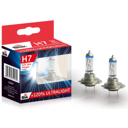 Лампа автомобільна BLIK H7 12V /55W PX26D +120% (к-т 2 шт) 61447 BLIK к-т