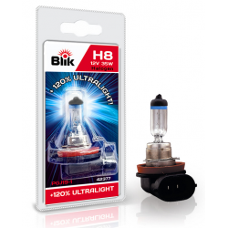 Лампа автомобильная BLIK H8 12V35W PGJ19-1 +120%, 42377 BLIK